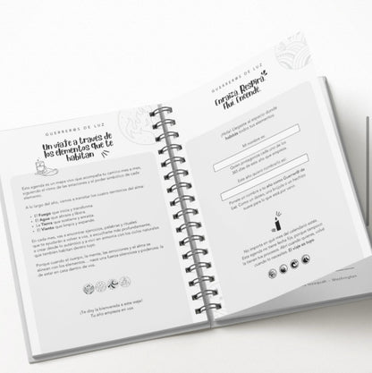 Agenda Interactiva de Organización Consciente y Crecimiento Personal – Guerrer@s de Luz. ENVÍO SIN COSTO